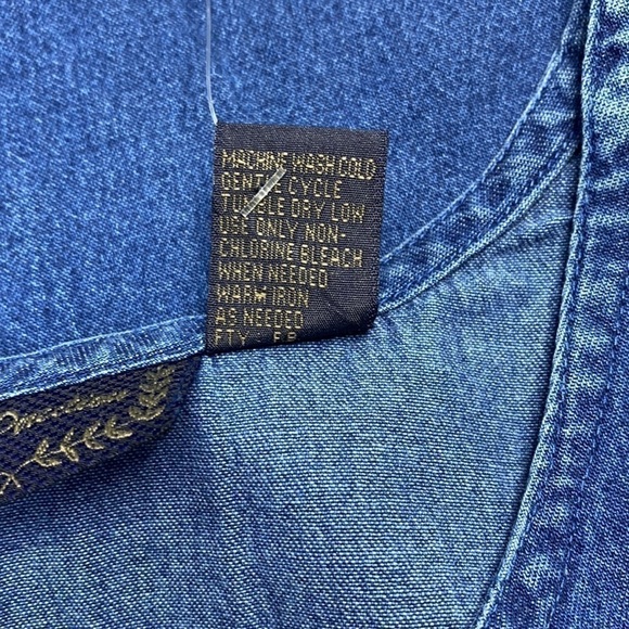 Vintage New Directions Feline Cat Denim Maxi Sleeveless Dress Size Medium NWT - Picture 11 of 12